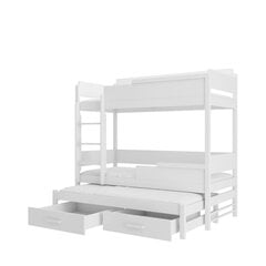Кровать двухъярусная ADRK Furniture Queen, 80x180 см, белая цена и информация | Детские кровати | hansapost.ee