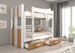 Narivoodi Adrk Furniture Arta, 80x180 cm, valge/pruun цена и информация | Lastevoodid | hansapost.ee