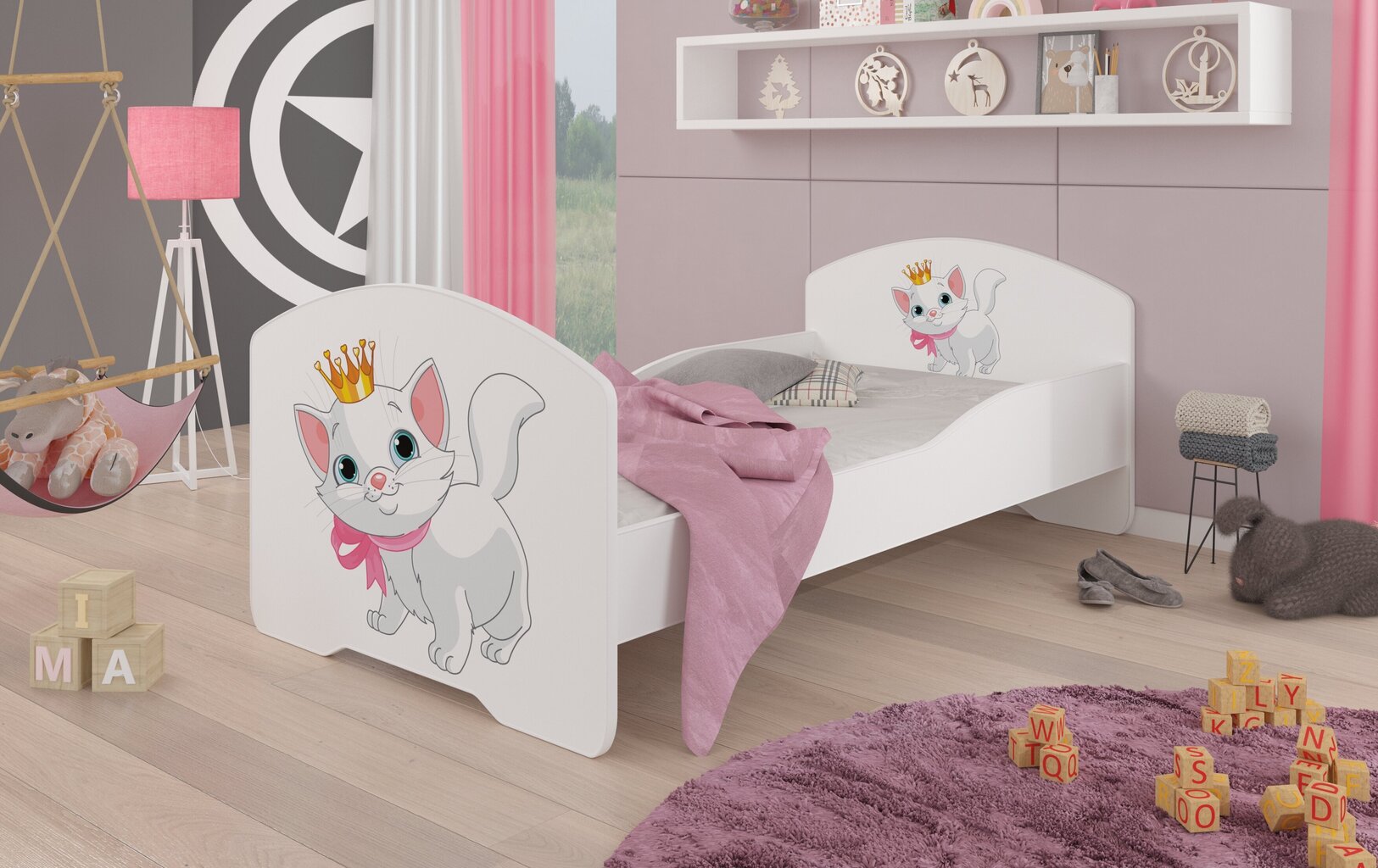 Lastevoodi ADRK Furniture Pepe cat, 70x140 cm, erinevad värvid цена и информация | Lastevoodid | hansapost.ee