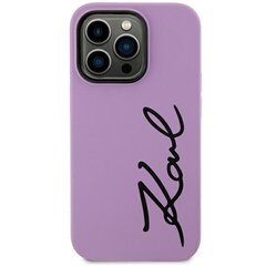 Karl Lagerfeld KLHCN61SKSVGU iPhone 11 | XR 6.1" purpurowy|purple hardcase Silicone Signature hind ja info | Telefonide kaitsekaaned ja -ümbrised | hansapost.ee