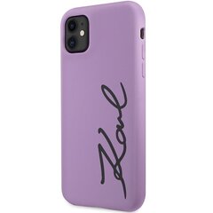 Karl Lagerfeld KLHCN61SKSVGU iPhone 11 | XR 6.1" purpurowy|purple hardcase Silicone Signature цена и информация | Чехлы для телефонов | hansapost.ee