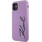 Karl Lagerfeld KLHCN61SKSVGU iPhone 11 | XR 6.1" purpurowy|purple hardcase Silicone Signature цена и информация | Telefonide kaitsekaaned ja -ümbrised | hansapost.ee