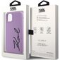 Karl Lagerfeld KLHCN61SKSVGU iPhone 11 | XR 6.1" purpurowy|purple hardcase Silicone Signature цена и информация | Telefonide kaitsekaaned ja -ümbrised | hansapost.ee