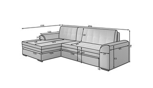 Pehme nurgadiivan Eltap Sorento, valge/hall price and information | Corner sofas and corner sofa beds | hansapost.ee