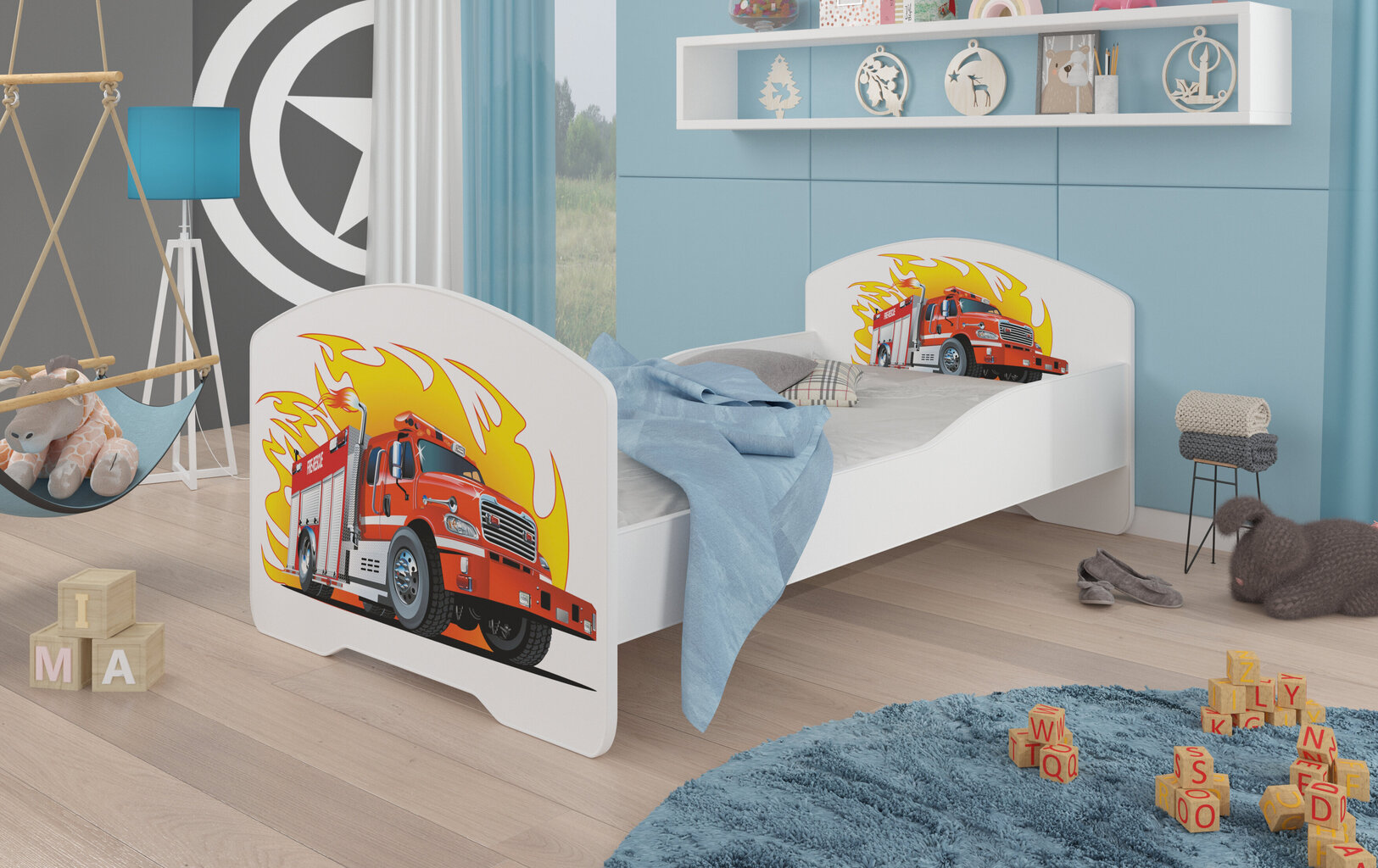 Lastevoodi ADRK Furniture Pepe Fire truck, 80x160 cm, erinevad värvid цена и информация | Lastevoodid | hansapost.ee
