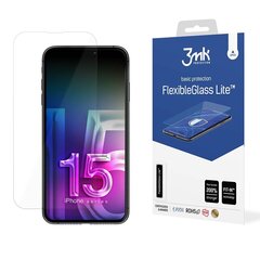 Защитное стекло для телефона Apple iPhone 15 Plus - 3mk FlexibleGlass Lite™ screen protector цена и информация | Защитные пленки для телефонов | hansapost.ee