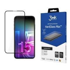 Защитное стекло для телефона Apple iPhone 15 - 3mk HardGlass Max™ screen protector цена и информация | Защитные пленки для телефонов | hansapost.ee