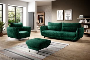 3-osaline pehme mööbli komplekt Eltap Silva, roheline цена и информация | Комплекты мягкой мебели | hansapost.ee
