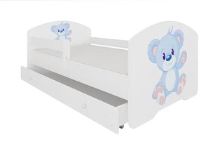 Lastevoodi ADRK Furniture Pepe Bear koos küljekaitse ja madratsiga, 70x140 cm, erinevad värvid цена и информация | Детские кровати | hansapost.ee