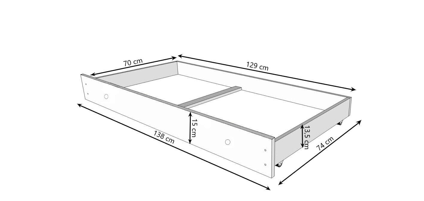 Lastevoodi ADRK Furniture Pepe Formula, 70x140 cm, erinevad värvid hind ja info | Lastevoodid | hansapost.ee