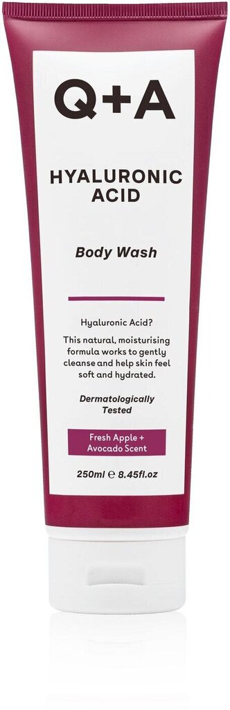 Kehapesuvahend hüaluroonhappega Q+A Hyaluronic Acid Body Wash, 250 ml hind ja info | Dušigeelid, õlid | hansapost.ee