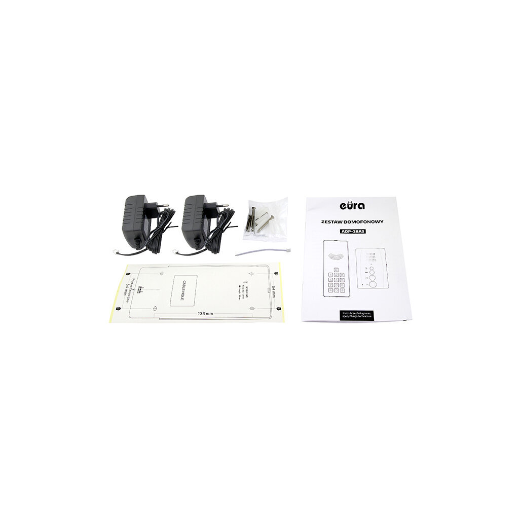 Fonolukk Intercom Eura ADP-38A3 Entra, valge hind ja info | Fonolukud | hansapost.ee