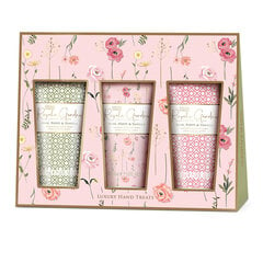 Kätekreemide kinkekomplekt Baylis & Harding Royale Garden Rose, Poppy & Vanilla Luxury Hand Treats, 3 x 50 ml price and information | Body creams, body oils and lotions | hansapost.ee