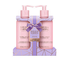 Kinkekomplekt naistele Baylis & Harding Jojoba, Vanilla & Almond Oil Luxury Hand Care: kätepesuvahend 300 ml + käte- ja kehakreem 300 ml hind ja info | Kehakreemid, kehaõlid ja losjoonid | hansapost.ee