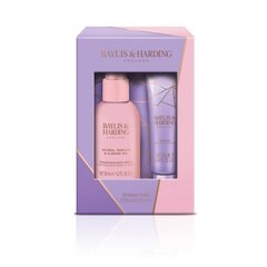 Kinkekomplekt naistele Baylis & Harding Jojoba, Vanilla & Almond Oil Luxury Instant Glam: kehasprei 95 ml + huuleläige 12 ml hind ja info | Dušigeelid ja deodorandid naistele | hansapost.ee