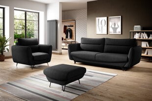 Комплект мягкой мебели из 3 предметов Eltap Silva, черный цвет цена и информация | Комплекты мягкой мебели | hansapost.ee