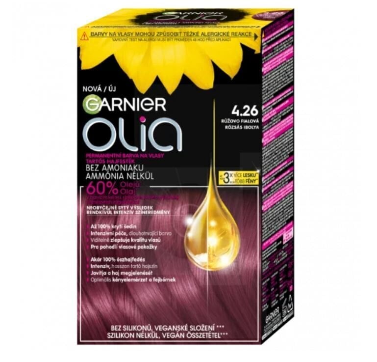 Juuksevärv Garnier Olia, värvitoon 4.26 Rose Violet, 60 g цена и информация | Juuksevärvid | hansapost.ee