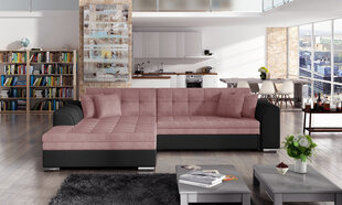 Мягкий уголок Eltap Sorento, черный/розовый цвет цена и информация | Угловые диваны | hansapost.ee