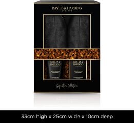 Набор подарков для мужчин Baylis & Harding Black Pepper & Ginseng Men's Luxury: гель для душа 140 мл + мыло 100 г + тапочки цена и информация | Масла, гели для душа | hansapost.ee