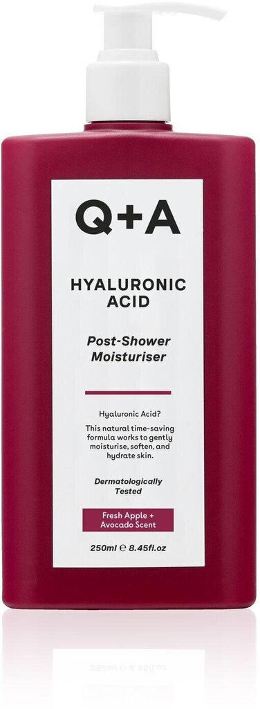 Niisutav kehakreem hüaluroonhappega Q+A Hyaluronic Acid Post Shower Moisturizer, 250 ml цена и информация | Kehakreemid, kehaõlid ja losjoonid | hansapost.ee