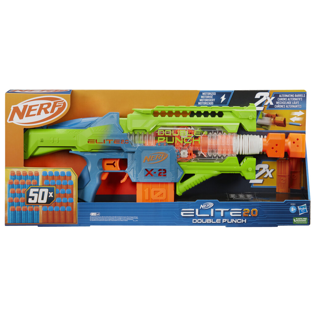 Motoriseeritud relv Nerf Elite Double Punch hind ja info | Mänguasjad poistele | hansapost.ee