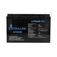 Aku Extralink LiFePo4 100Ah ​​12,8V, Bms цена и информация | Аккумуляторы | hansapost.ee