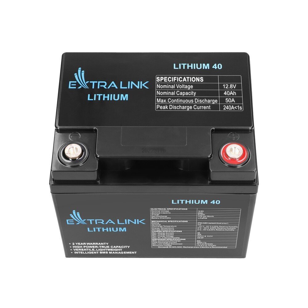 Aku Extralink LiFePo4 40Ah 12,8V, Bms hind ja info | Autoakud | hansapost.ee