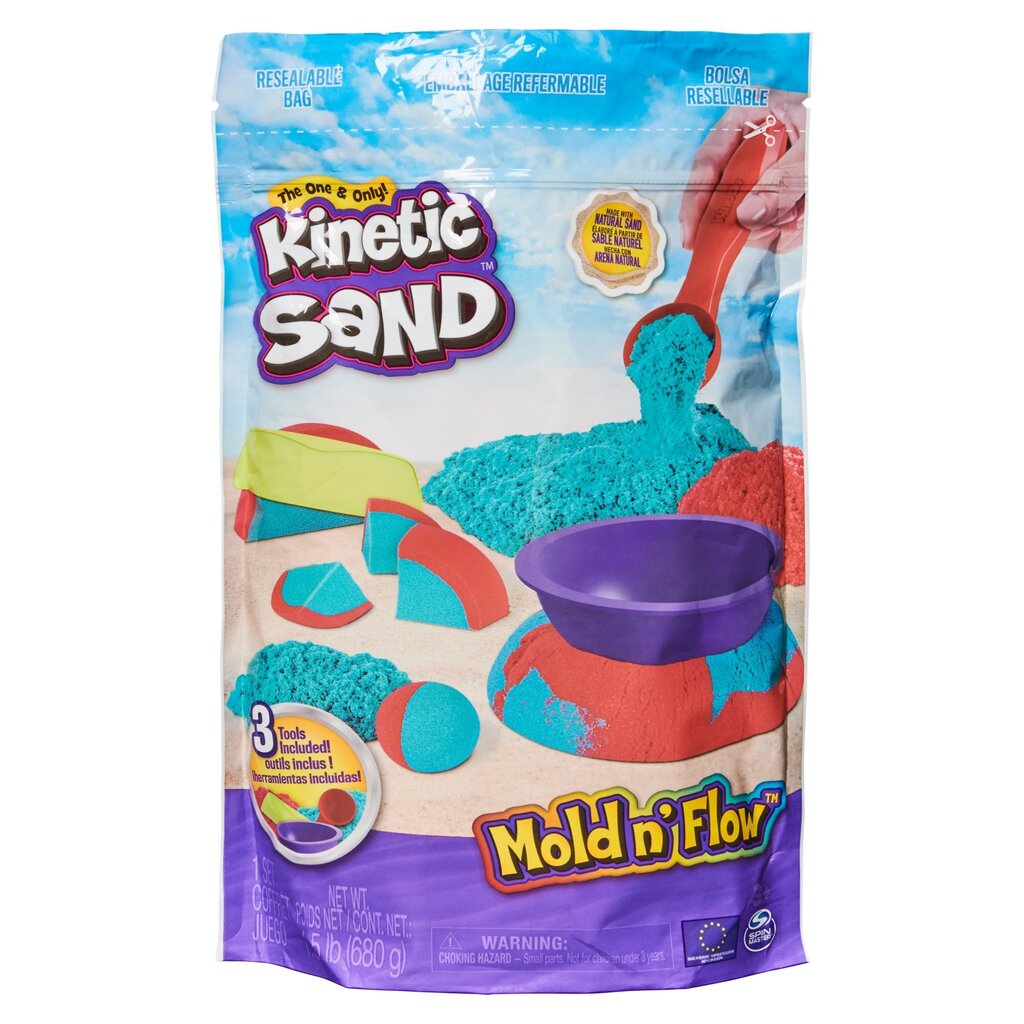 Kineetilise liiva komplekt Kinetic Sand Mold N´ Flow цена и информация | Arendavad laste mänguasjad | hansapost.ee