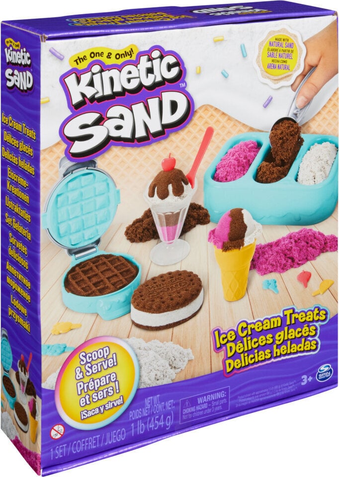 Kineetilise liiva komplekt Kinetic Sand Jäätise magustoidud цена и информация | Arendavad laste mänguasjad | hansapost.ee