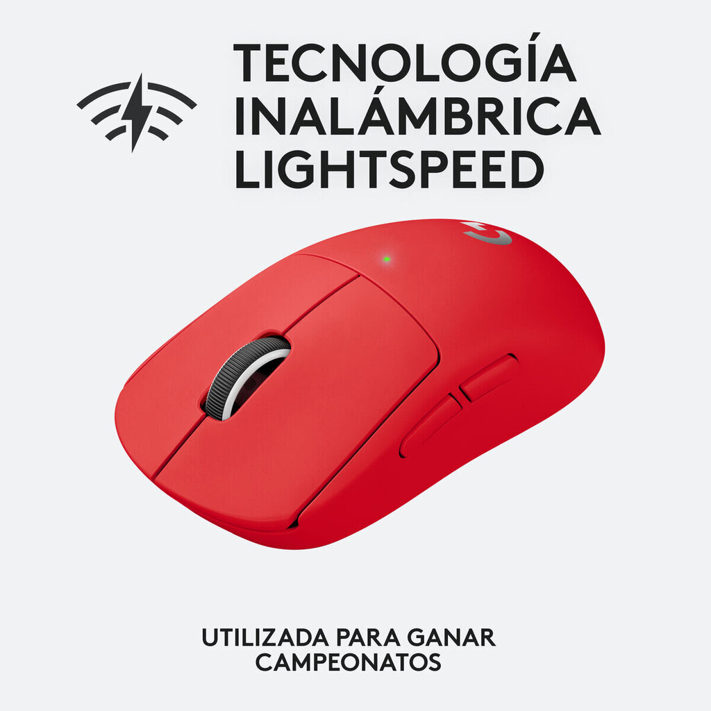 Logitech Mouse Logitech G PRO X SUPERLIGHT 25600 dpi Red hind ja info | Arvutihiired | hansapost.ee