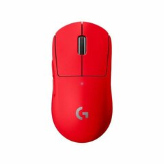 Logitech Mouse Logitech G PRO X SUPERLIGHT 25600 dpi Red hind ja info | Arvutihiired | hansapost.ee