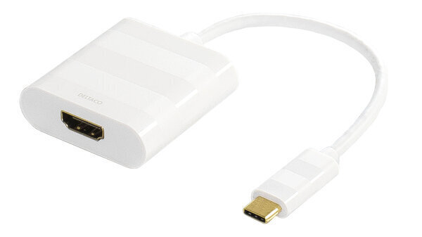 Deltaco USBC-HDMI1, USB, HDMI, 0.1m hind ja info | USB adapterid ja jagajad | hansapost.ee