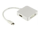 Deltaco DP-MULTI1, Mini DisplayPort, DVI, HDMI, DisplayPort, 0.2m