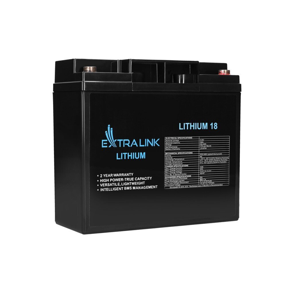 Aku Extralink LiFePo4 18Ah 12,8V, Bms цена и информация | Autoakud | hansapost.ee