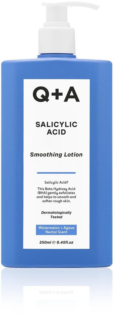 Ihupiim salitsüülhappega Q+A Salicylic Acid Smoothing Lotion, 250 ml цена и информация | Kehakreemid, kehaõlid ja losjoonid | hansapost.ee