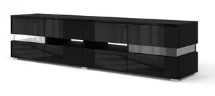 Tv-laud koos Led valgustusega Viper, 186 cm, must цена и информация | Тумбы под телевизор | hansapost.ee