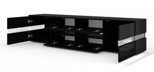 Tv-laud koos Led valgustusega Viper, 186 cm, must цена и информация | Тумбы под телевизор | hansapost.ee