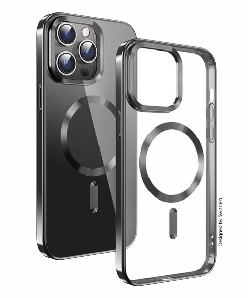 Swissten Clear Jelly Magstick Metallic Case for Apple iPhone 13 Pro, skaidrus hind ja info | Telefonide kaitsekaaned ja -ümbrised | hansapost.ee
