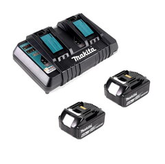 Зарядный комплект Makita, 18 В, вместе с двойным зарядным устройством цена и информация | Дрели и шуруповёрты | hansapost.ee