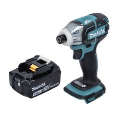 Аккумуляторный ударный шуруповерт Makita DTS 141 M1, 18 В, с аккумулятором, без зарядки цена и информация | Дрели и шуруповёрты | hansapost.ee