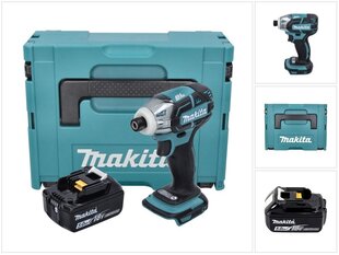 Аккумуляторный ударный гайковерт Makita DTS 141 T1J, 18 В, с аккумулятором и без блока для зарядки цена и информация | Дрели и шуруповёрты | hansapost.ee