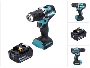 Аккумуляторная дрель Makita DDF 487 M1, 18 В, с аккумулятором и без зарядки цена и информация | Дрели и шуруповёрты | hansapost.ee