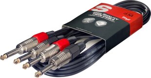 Stagg STC3P, Aux 6.3 мм, 3 м цена и информация | Кабели и провода | hansapost.ee