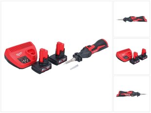 Juhtmeta jootekolb Milwaukee M12 SI-602, 12 V, koos aku ja laadijaga hind ja info | Keevitusseadmed ja jootekolbid | hansapost.ee