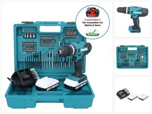 Аккумуляторная ударная дрель Makita HP 488 DAEX1, 18 В, с аккумулятором и блоком для зарядки цена и информация | Дрели и шуруповёрты | hansapost.ee