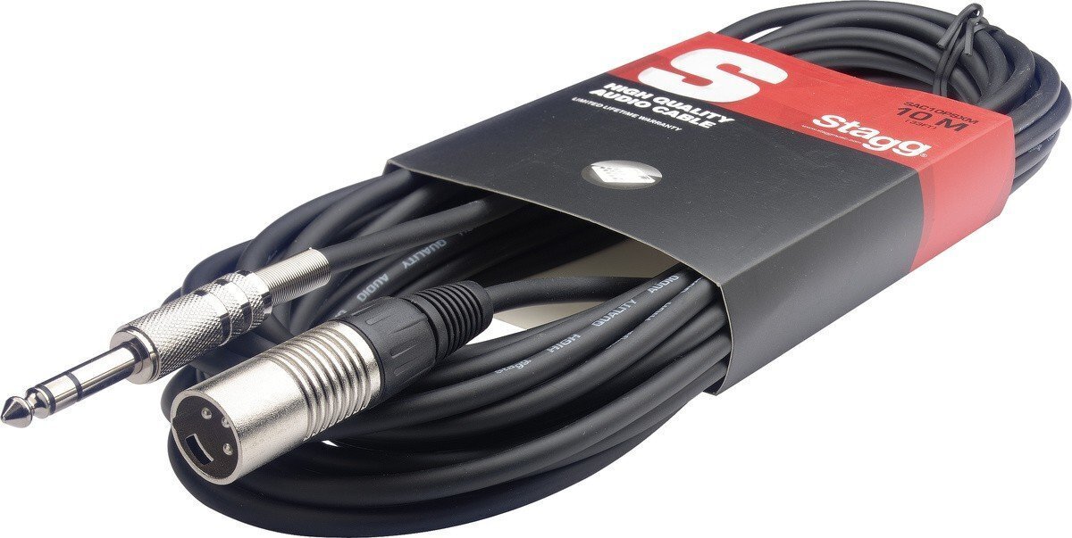 Stagg SAC10PSXM, XLR/Aux 6.35 mm, 10 m hind ja info | Juhtmed ja kaablid | hansapost.ee