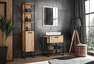 Шкаф для ванной комнаты Comad Brooklin 825A, коричневый/черный цвет цена и информация | Шкафчики для ванной | hansapost.ee