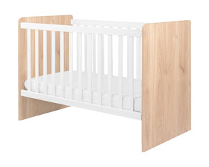 Детская кроватка Ayla, 70x140 см, коричневый/белый цвет цена и информация | Детские кроватки | hansapost.ee