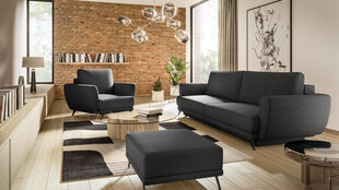Комплект мягкой мебели из 3 частей Eltap Megis, черный цвет цена и информация | Комплекты мягкой мебели | hansapost.ee