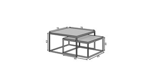 Комплект кофейных столиков ADRK Furniture Kama, белый цвет цена и информация | Журнальные столики | hansapost.ee